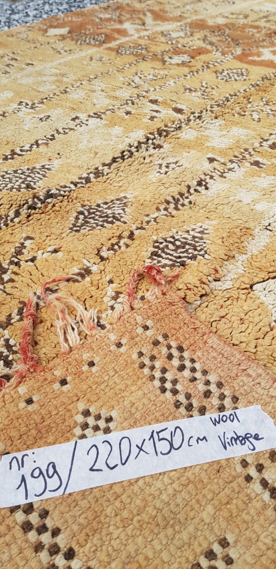 Image 1 of Handgeknoopt Berber kleed wol 220x150cm