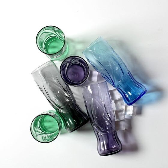 Image 1 of Set of 6 Luminarc Coca-Cola Art Nouveau Glasses, McDonald's / France / 2008