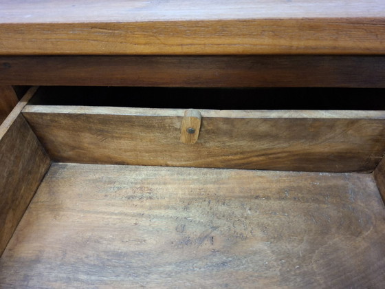 Splendida credenza in teak massiccio, lunghezza 256 cm, Credenze, Metallo, Legno, Nero (foto 5 di 15)
