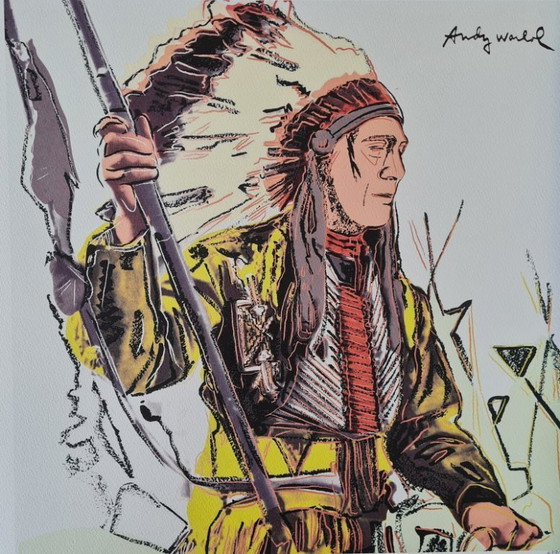 Image 1 of D'après Andy Warhol, War Bonnet, années 1980, lithographie