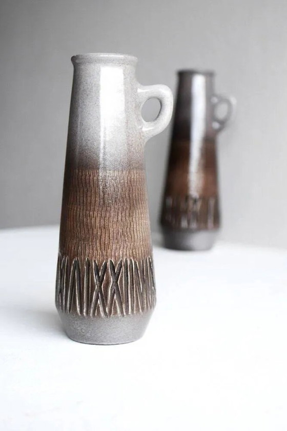 Image 1 of Mid-century modern art ceramic vases by Ingrid Atterberg for Upsala-Ekeby, 1970s, set of 2