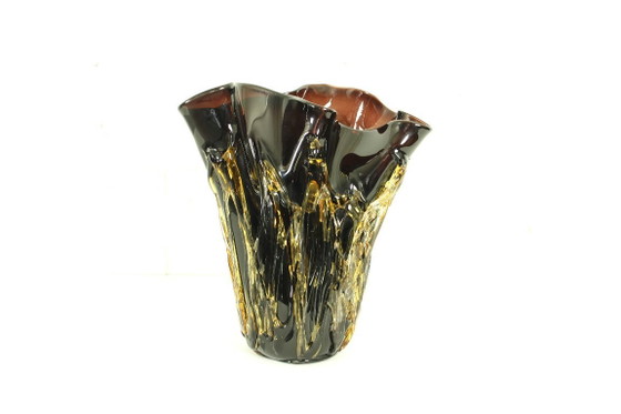 Image 1 of Große Murano-Glasvase von Enrico Cammozzo (mit Echtheitszertifikat)