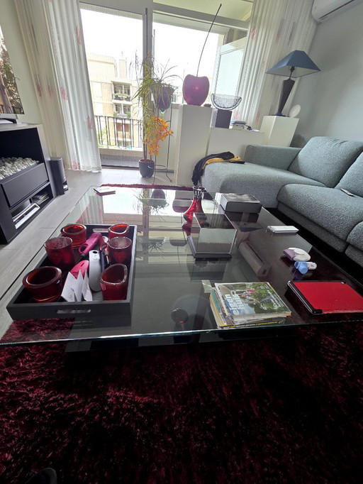 Glass coffee table