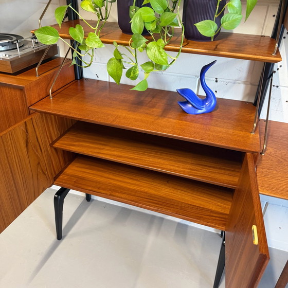 Vintage Wall cabinet •Louis van Teeffelen• – Wood, Brass (photo 12 of 15)