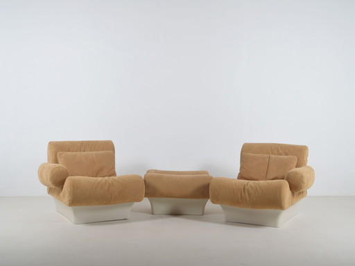 Modulaire sofa Sofalette met ottoman door Otto Zapf voor Vitsoe, jaren '70