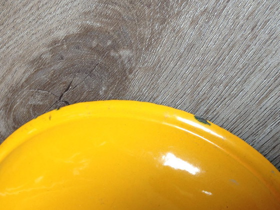 Image 1 of Le Creuset 23 La Mama Enzo Mari vintage yellow cast iron casserole dish