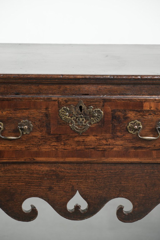 Image 1 of Large antique English oak sideboard from the 18th century