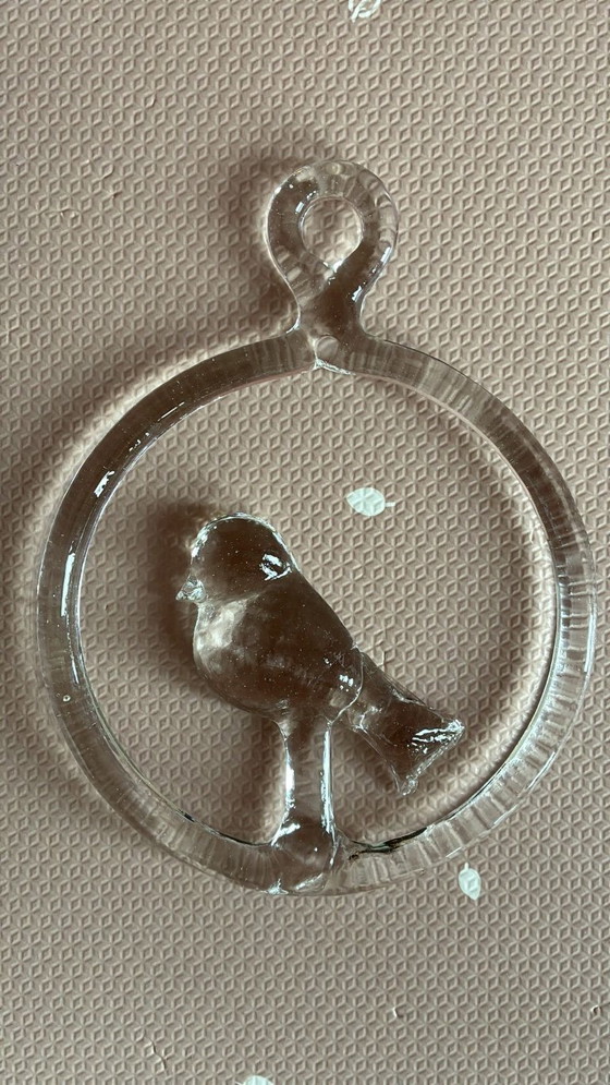 Image 1 of Kosta Boda vintage glass window hanger bird
