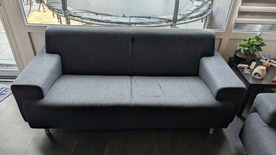 2x Havee Cloak design Sofas 198x90 cm, Textile, Black (photo 5 of 7)