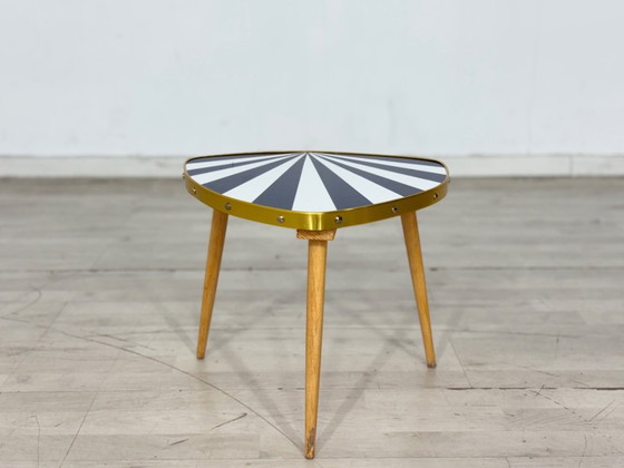 Image 1 of Vintage kidney-shaped table, plant stand, side table, storage