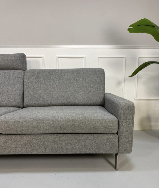 Image 1 of COR Conseta bank 2,5 zits stof grijs set + hoofdsteun