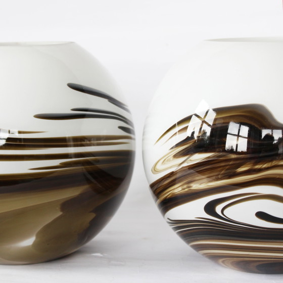 Image 1 of 2 lampes de table vintage en verre soufflé à la bouche par Brilliant