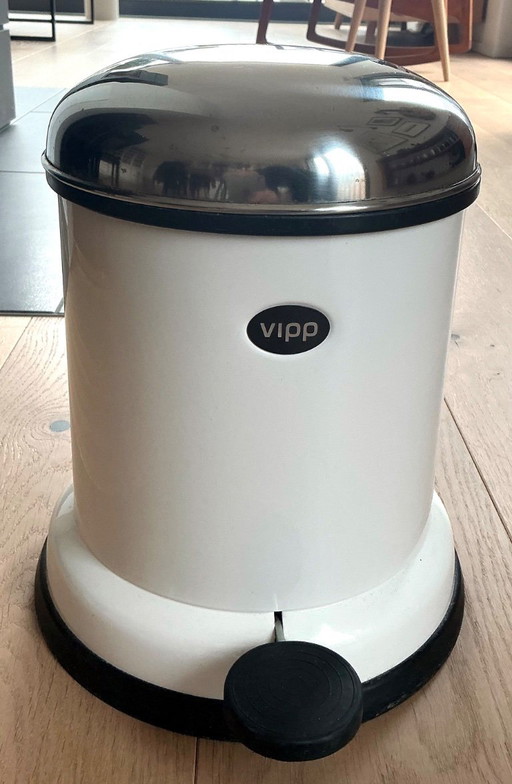 Poubelle à pédale Vipp 13 blanche - Poubelle à pédale, blanche