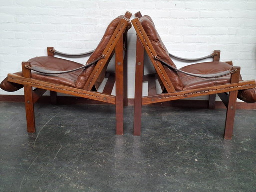 2 butacas Hunter Safari de Torbjörn Afdal para Bruksbo Noruega, años 60