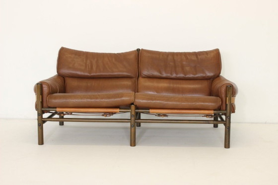 Image 1 of Arne Norell Kontiki Seating Group Leather Sofa Armchair Couch