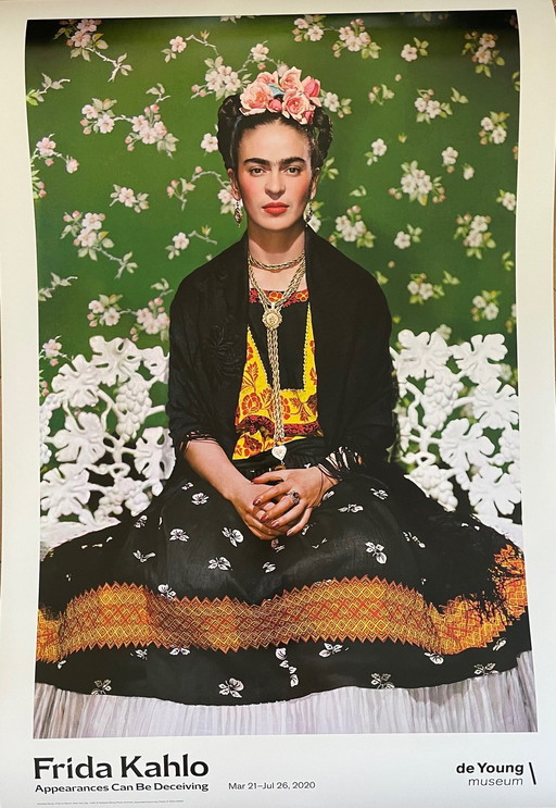 Nicolas Muray, Frida on Bench, New York City, 1939, Copyright Nicolas Muray, Copyright 2020 FAMSF, Printed USA