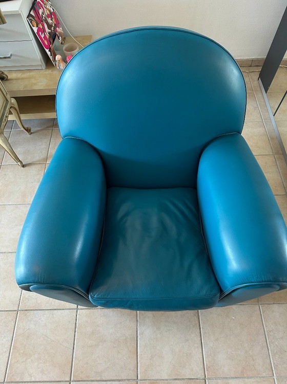 Image 1 of Poltrona Frau “Vanity Fair” – Limited Edition (nr. 1256) – Mineraalblauw