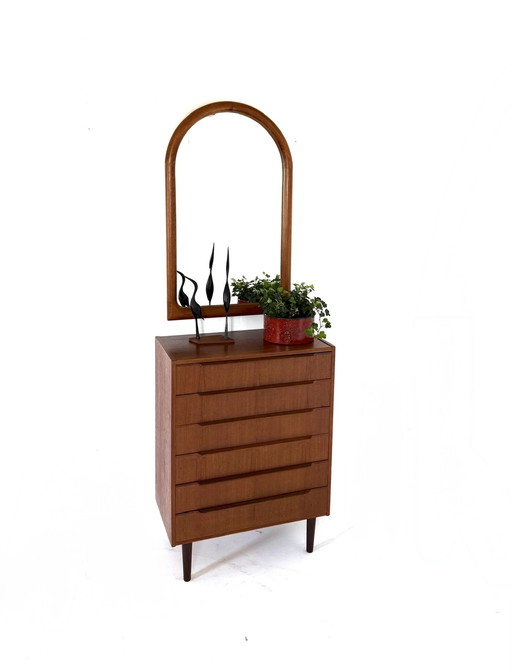 Miroir vintage en teck, Vildbjerg møbelfabrik '60