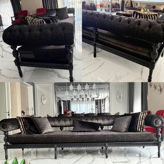 Image 1 of Handgefertigtes neoklassisches Sofa-Set + 12 Esszimmerstühle