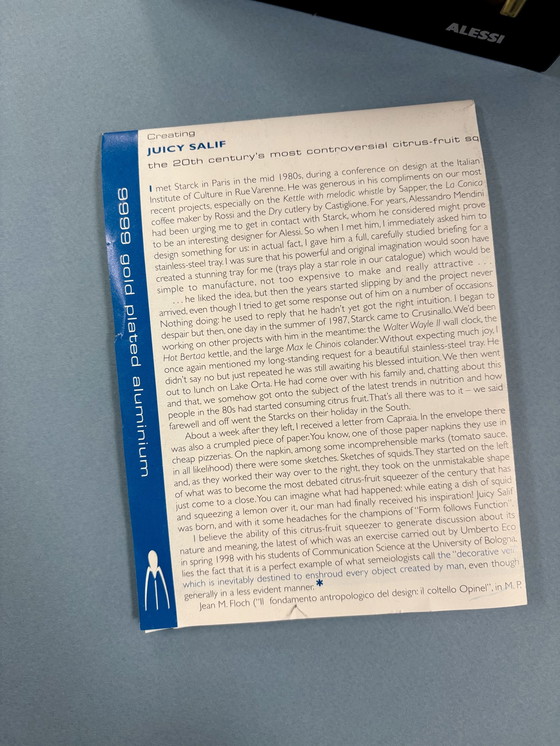 Image 1 of Alessi Juicy Salif Gold - edición limitada de los años 2000