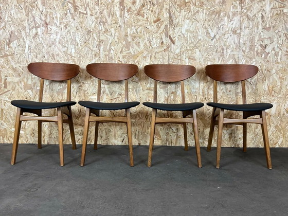 Image 1 of 4x 60er 70er Jahre Teak Stühle Stuhl Dining Chair Danish Modern Design 60s 70s