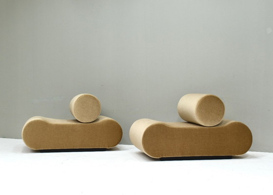 Image 1 of 2 poltrone lounge "Corbi" di Klaus Uredat in mohair nuovo per COR, Germania - 1969