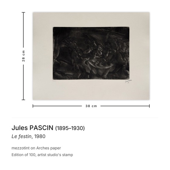 Image 1 of Jules Pascin Das Mezzotinto-Fest 1980