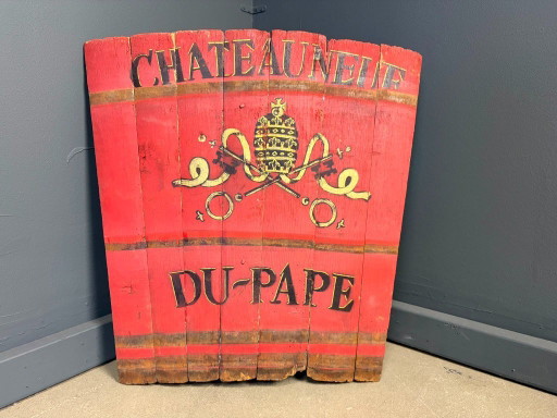 Decorazione da parete Chateauneuf Du Pape, anni '50 – wanddecoratie, Metal, Wood (photo 2 of 7)