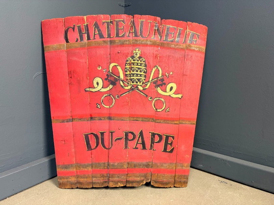 Decorazione da parete Chateauneuf Du Pape, anni '50 – Decorazioni murali, Metal, Wood (photo 2 of 7)