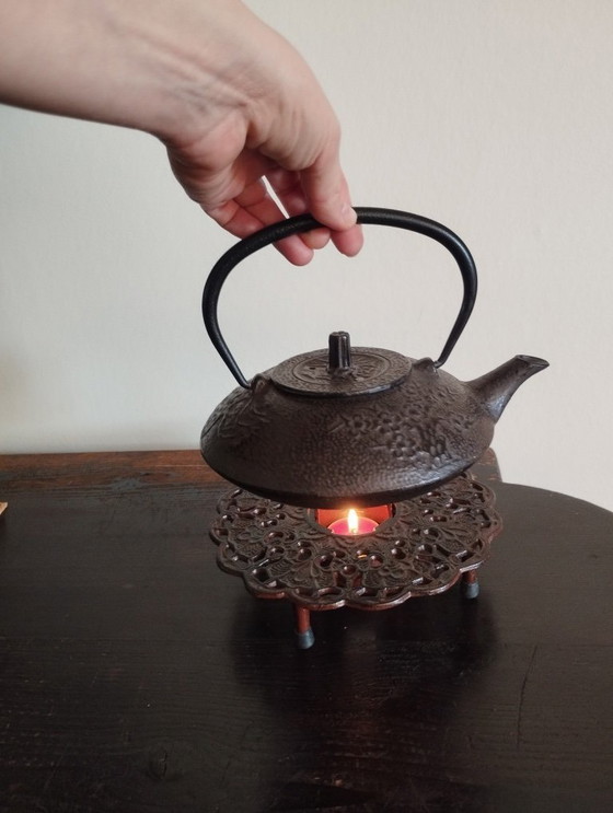 Image 1 of Silea gietijzeren voedselwarmer of theepotwarmer