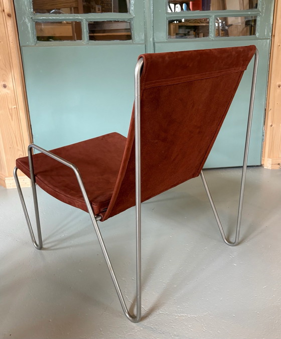 Fritz Hansen Bachelor Chair Verner Panton, Fauteuils, Leer, Metaal, Bruin (foto 10 van 12)