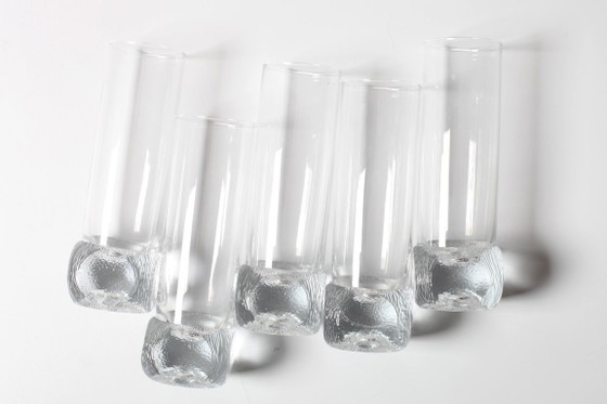 Set van 5 heldere kristallen drinkglazen uit het midden van de 20e eeuw / Italië / jaren 1980 (photo 13 of 14)