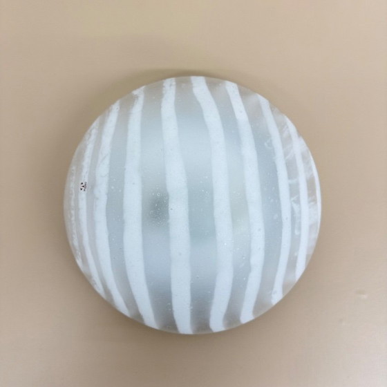 Image 1 of Lampada da parete/soffitto in vetro "zebra" di Peil & Putzler, anni '70, Germania.