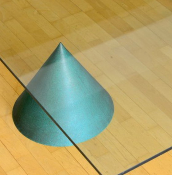 Kono salontafel van Lella en Massimo Vignelli – Casigliani, Glass, Copper (photo 11 of 11)