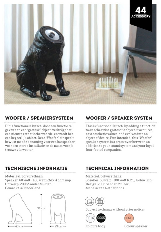 Dog Speaker Set Buro Vormkrijgers, Sander Mulder, Decorative Objects, Plastic, White (photo 13 of 13)