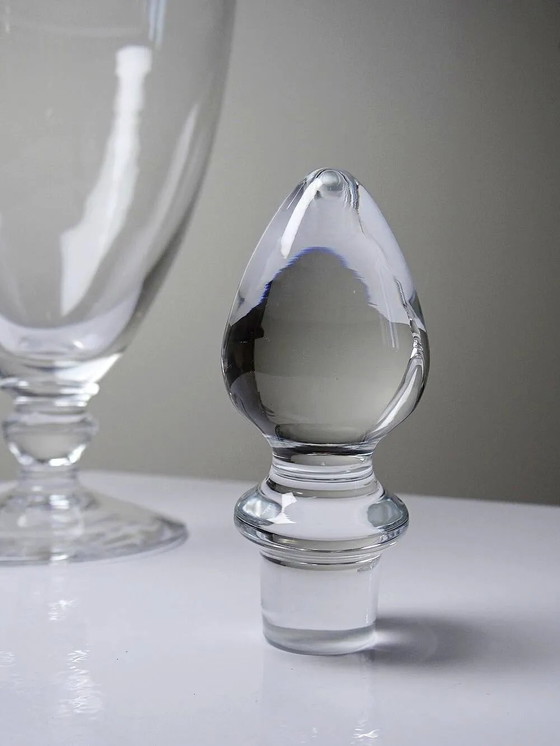 Large vintage baluster decanter in blown crystal, 1960s. – Glass & Decanter, Glass (photo 8 of 10)