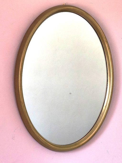 Espejo ovalado antiguo, 75 x 56 cm – spiegels, Wood