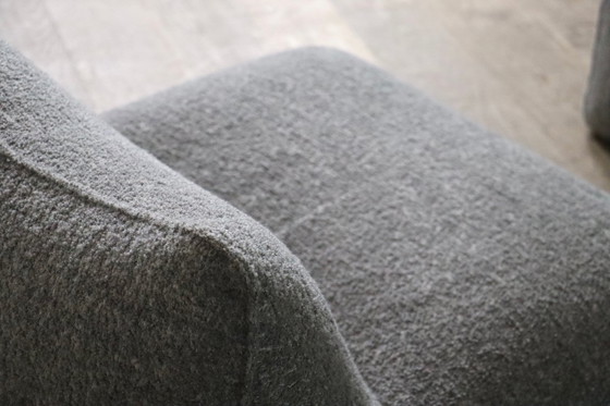 Image 1 of Poltrona Le Bambole con pouf in bouclé di Mario Bellini per B&B Italia, anni '70