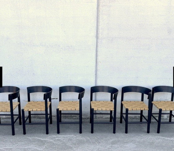 Image 1 of Set da pranzo Fritz Hansen in papercord di Mogens Lassen