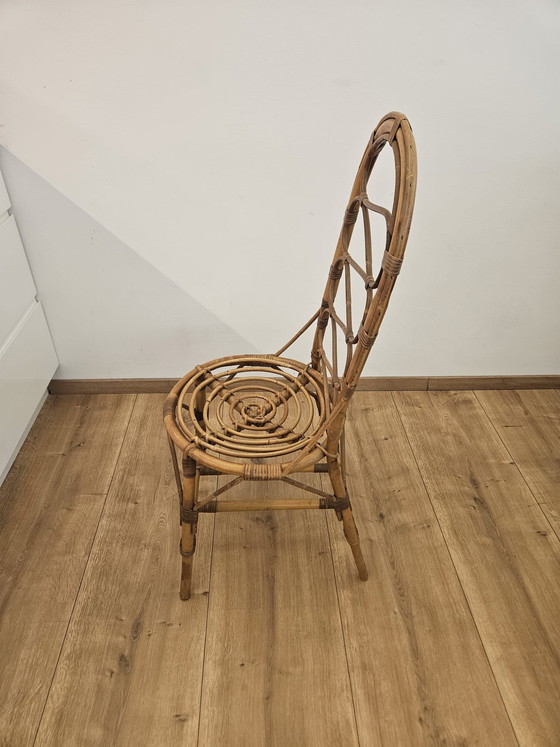Image 1 of 6 Italian vintage designer chairs, bamboo rattan