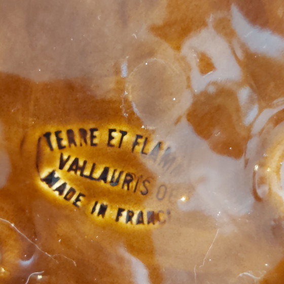 Image 1 of Vassoio in ceramica francese Vallauris per formaggi, pasticcini, ...