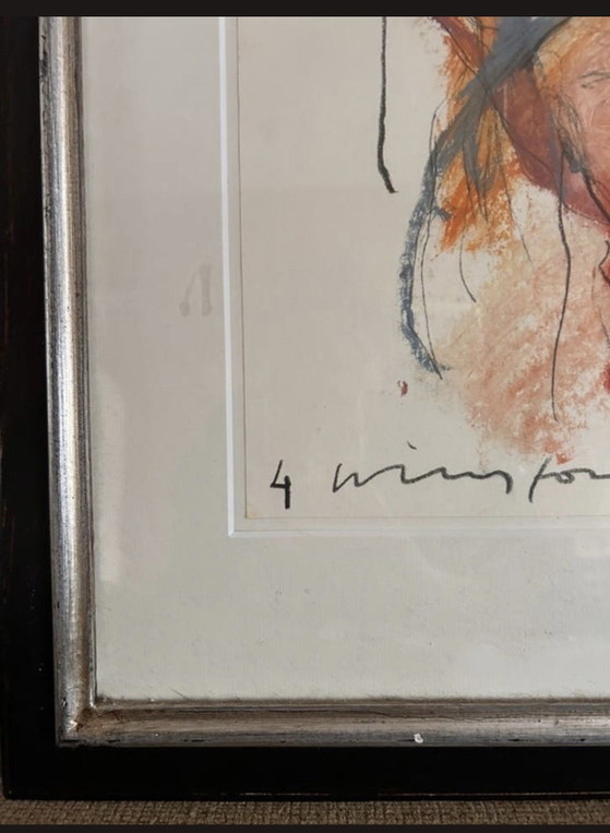 Image 1 of Set aus 2 signierten abstrakten Kunstwerken – Ausdrucksstarke moderne Kunst – Gerahmt
