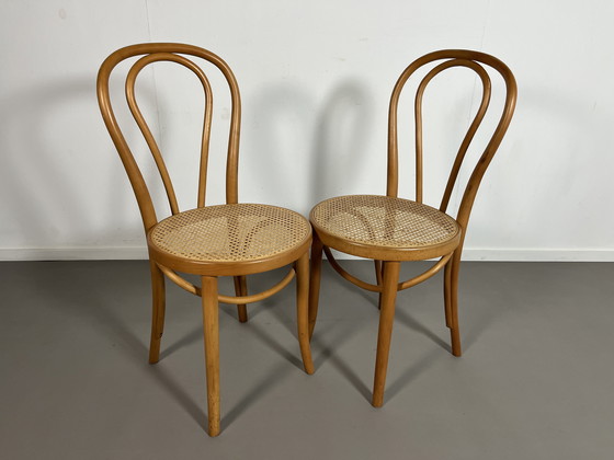 Image 1 of 2 sedie vintage Fameg Thonet in rattan