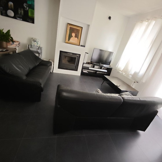 Image 1 of Jori black leather armchairs vintage