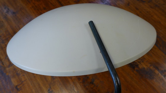 Table lamp with oval shade, white, Stilnovo, Pendant lamps, Metal, Plastic, Minimalisme (photo 3 of 7)