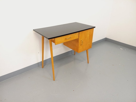 Image 1 of Vintage Baumann wooden desk from the 1950s