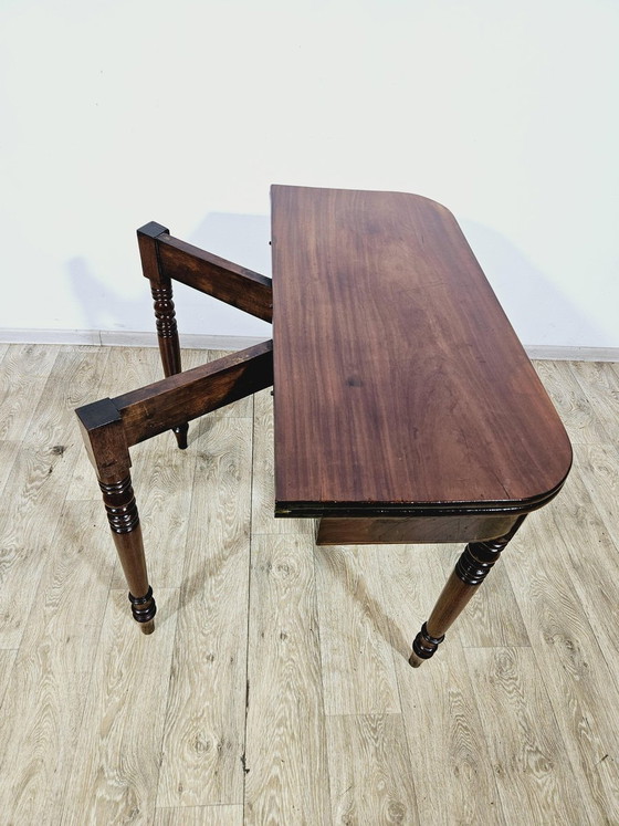 Antieke Kaarttafel in Mahonie, 19e eeuw – Bijzettafels (photo 15 of 19)