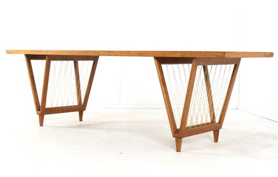 Image 1 of Vintage salontafel notenhout noten ''Deinum'