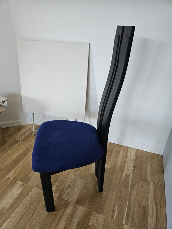 Image 1 of Set 6 Sedie Design legno nero