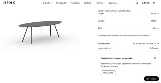Image 1 of Oval dining table studio HENK